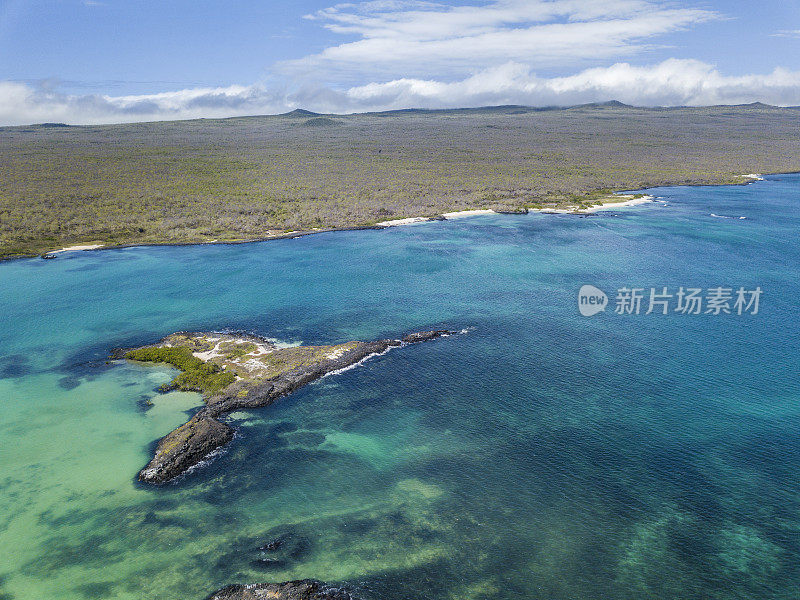 圣克里斯托巴尔岛，加拉帕戈斯，从Cerro Brujo海滩